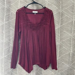 Cute Knox Rose red blouse